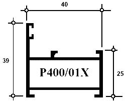 Профиль Provedal Р400 / 01X - Рама малая глухая