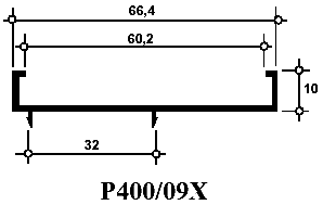 Профиль Provedal Р400 / 09X - Двутавр соединения с раздвижной серией