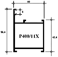 Профиль Provedal Р400 / 11X - Рама двери