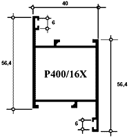 Профиль Provedal Р400 / 16X - Створка двери