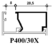 Профиль Provedal Р400 / 30X - Штапик под 8 мм