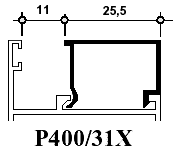 Профиль Provedal Р400 / 31X - Штапик под 11мм