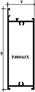 Профиль Provedal Р400 / 61X - Цоколь двери