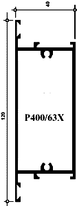 Профиль Provedal Р400 / 63X - Перемычка двери