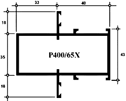 Профиль Provedal Р400 / 65X - Импост усиленный