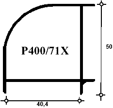 Профиль Provedal Р400 / 71X - Угол 40х40